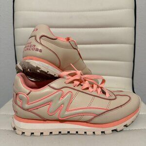 Marc Jacobs The Fluo Jogger Sneakers Tapioca Pink Womens US 9 EU 39